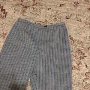 Harve Benard Women Wool Charcoal Pinstripe Pants